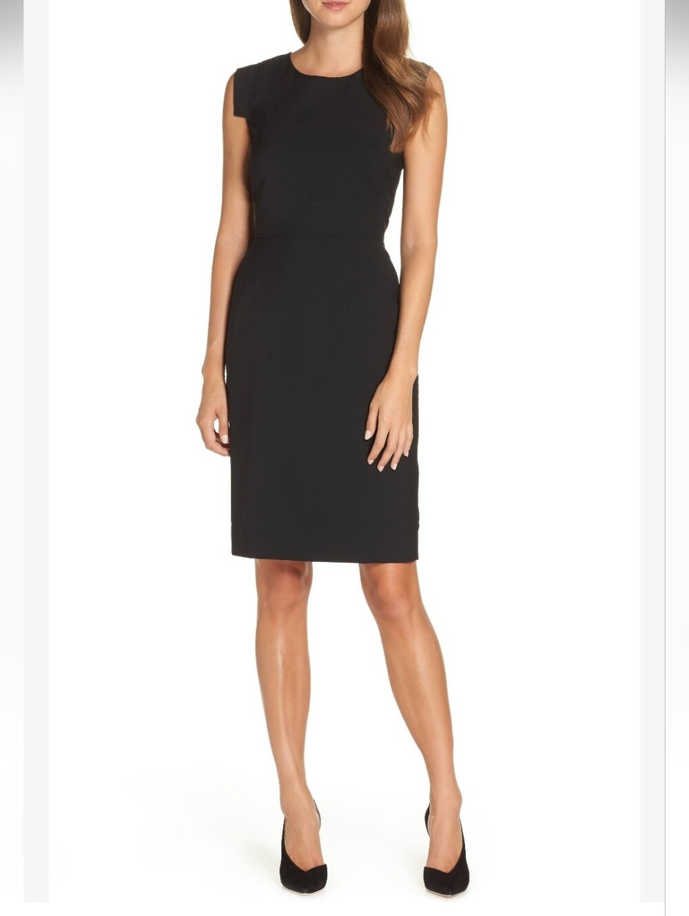 J.Crew Resume Sheath Dress Black All Season Wool Stretch Pencil Skirt Carrier 4